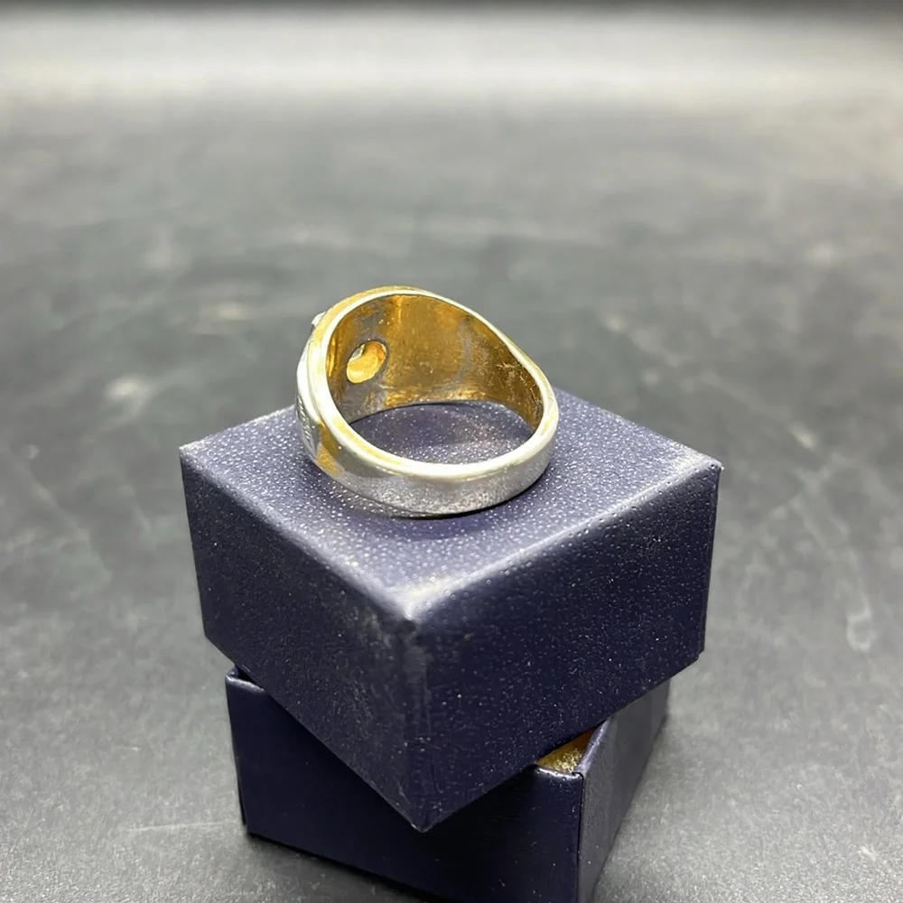 Art Deco 18 KT Gold Plated Faux Diamond Ring - US Size 10 Vintage